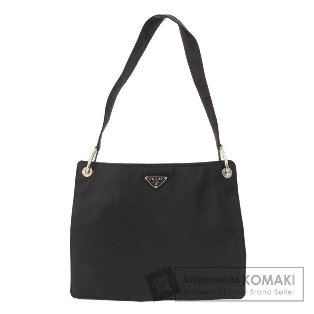 Prada One Shoulder Hobo Bag Logo Black